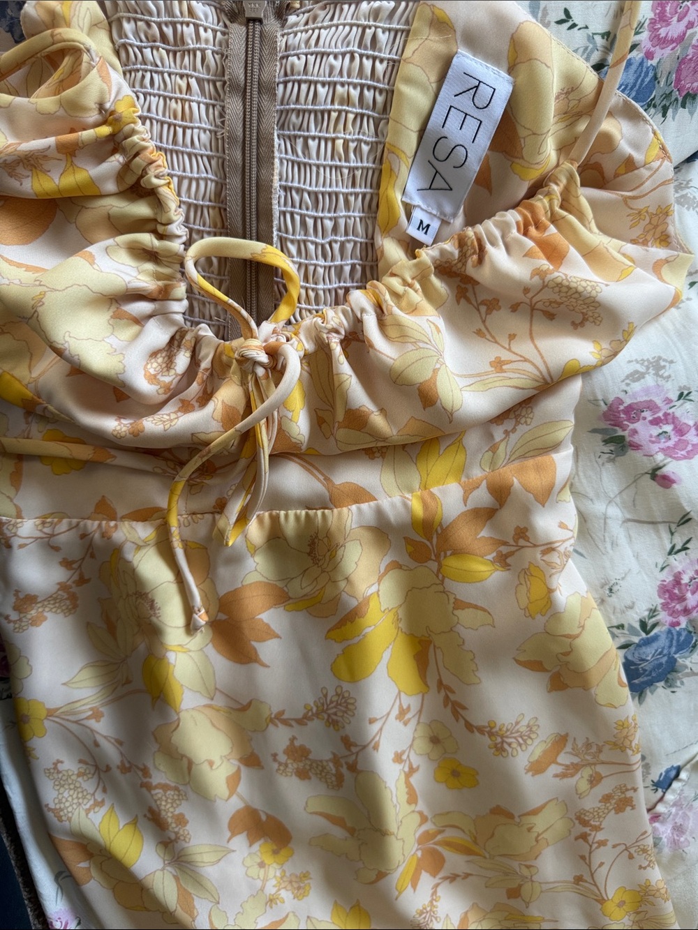 Resa Juniper silk mini dress